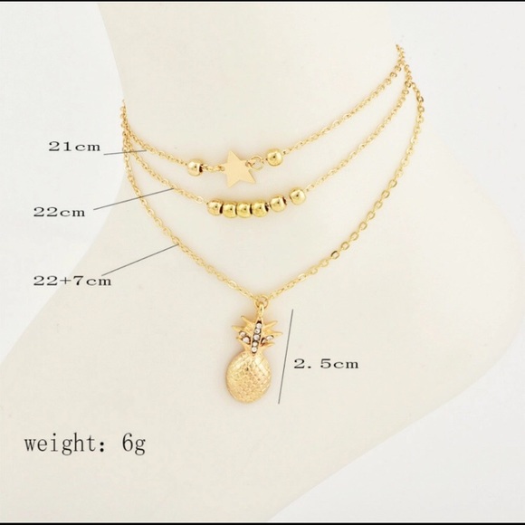 Funky Multilayer Punk Ankle Bracelet - Picture 5 of 7